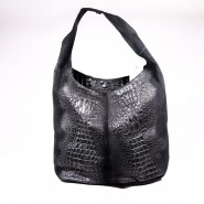 Handbag leather shopper Julies choice Coccodrillo vp030 black, beige