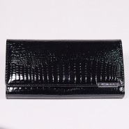Women's leather wallet Jennifer Jones Orynko DP008 black
