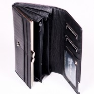 Women's leather wallet Jennifer Jones Orynko DP008 black