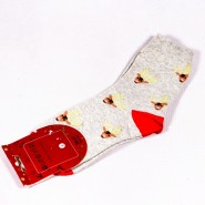 Women's Christmas socks Aura via DVP007 gray