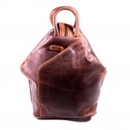 Backpack 2v1 bag genuine leather Green wood Andrea vp033 