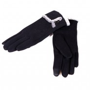 Winter women's textile gloves Riku ZRD006 gray, beige, purple, black