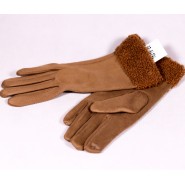 Winter women's textile gloves Kai ZRD015 brown, black