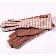 Winter women's textile gloves Raisa ZRD008 beige, red, brown, black, gray