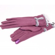 Zimní dámské textilní rukavice Riku ZRD006 šedá, béžová, fialová, černá