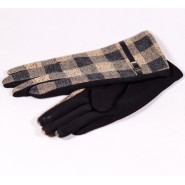 Winter women's textile gloves Sipi ZRD014 brown, black