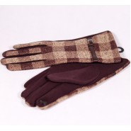 Zimné dámske textilné rukavice Sipi ZRD014 hnedá, čierna