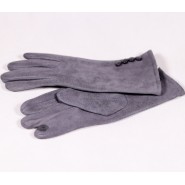 Winter women's textile gloves Voitto ZRD013 burgundy, gray